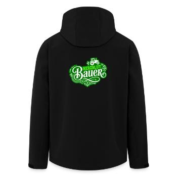 Herzblut Bauer Traktor - Recycelte Männer Softshell-Jacke von Stanley/Stella - Schwarz - Hinten - AI Model Male 185 light (185cm)