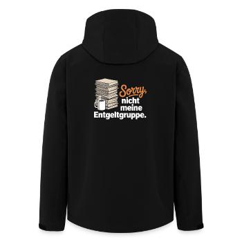Sorry Nicht Meine Entgeltgruppe Beamte TVöD Büro - Recycelte Männer Softshell-Jacke von Stanley/Stella - Schwarz - Hinten - AI Model Male 185 light (185cm)