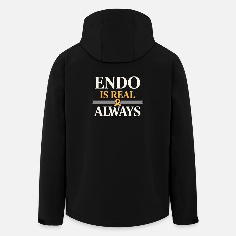 Sensibilisation à l’endométriose Guerrier de l’endo - Veste softshell homme en polyester recyclé Stanley/Stella - noir