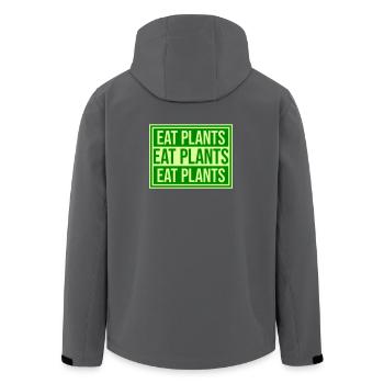 Eat Plants Lustig Vegan Vegetarisch Statement Logo - Recycelte Männer Softshell-Jacke von Stanley/Stella - Schwarz - Hinten - AI Model Male 185 light (185cm)