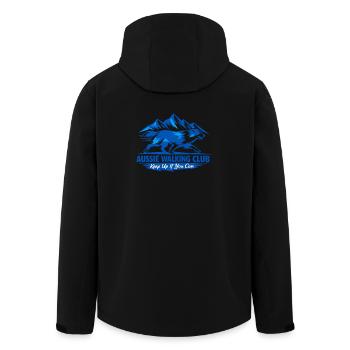 Aussie Walking Club Dog Walking - Men’s Recycled Softshell Jacket by Stanley/Stella - black - Back - AI Model Male 185 light (185cm)