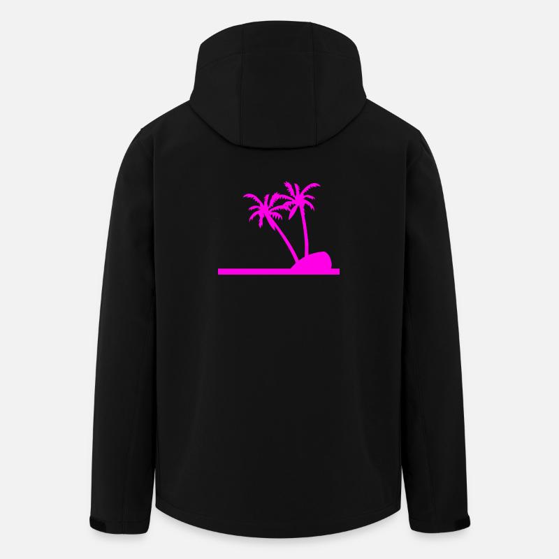 Palm trees - Men’s Recycled Softshell Jacket by Stanley/Stella - black