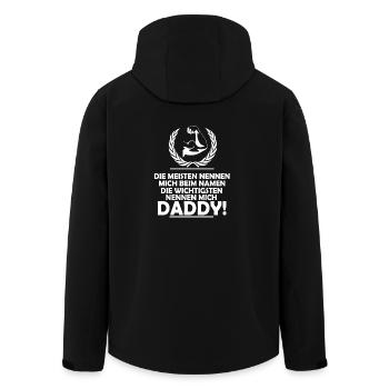 Daddy - Recycelte Männer Softshell-Jacke von Stanley/Stella - Schwarz - Hinten - AI Model Male 185 light (185cm)