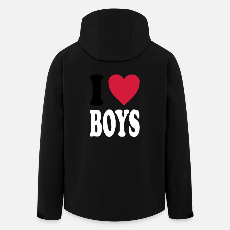 I love BOYS - Recycelte Männer Softshell-Jacke von Stanley/Stella - Schwarz