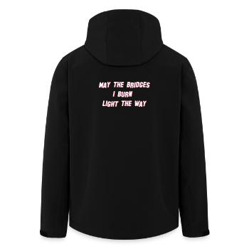 May the Bridges I burn light the Way Beverly Hills - Men’s Recycled Softshell Jacket by Stanley/Stella - black - Back - AI Model Male 185 light (185cm)