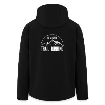 I'd Rather Be Trail Running - Men’s Recycled Softshell Jacket by Stanley/Stella - black - Back - AI Model Male 185 light (185cm)