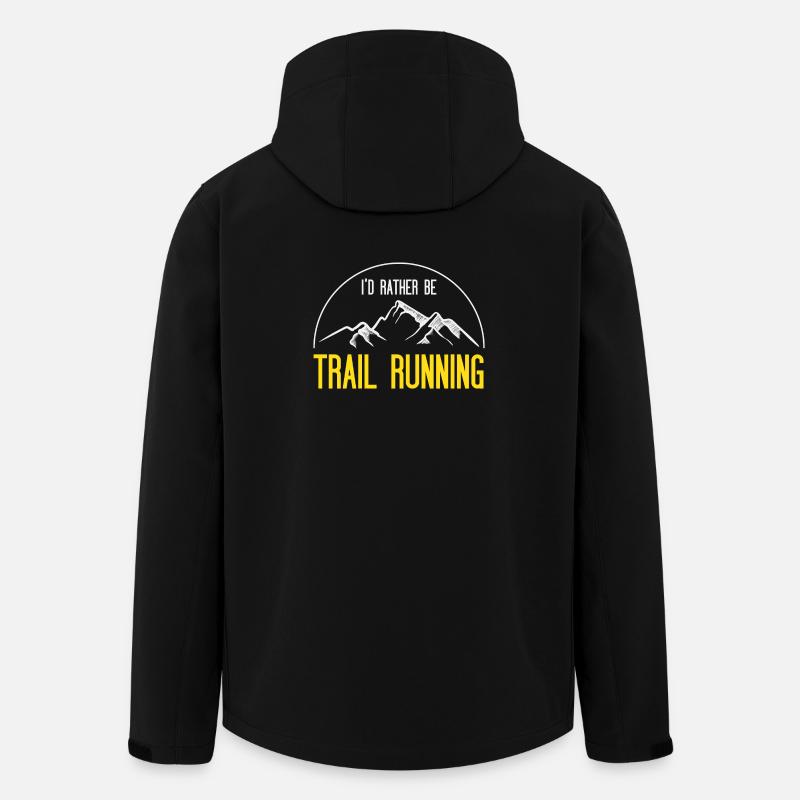 I’d Rather Be Trail Running - Men’s Recycled Softshell Jacket by Stanley/Stella - black