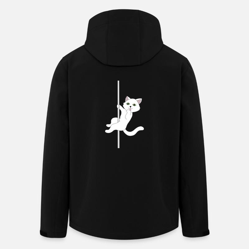 Katze Pole Dance - Recycelte Männer Softshell-Jacke von Stanley/Stella - Schwarz