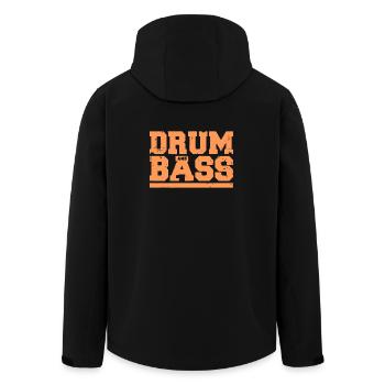 drum and bass batterie et basse - Veste softshell homme en polyester recyclé Stanley/Stella - noir - Dos - AI Model Male 185 light (185cm)