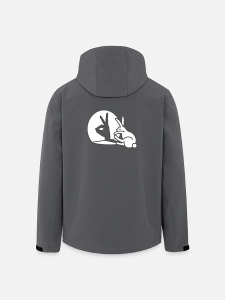 Funny Rabbit hand shadow puppets humor pop art - Men’s Recycled Softshell Jacket by Stanley/Stella - black