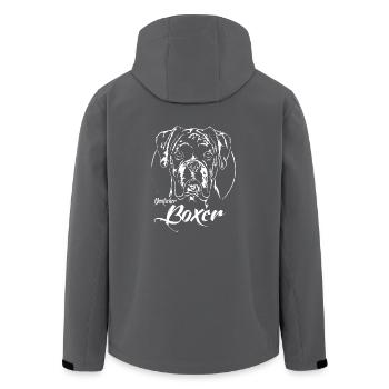 Allemand BOXER Portrait Chiens Chien Wilsigns - Veste softshell homme en polyester recyclé Stanley/Stella - charbon - Dos - AI Model Male 185 light (185cm)