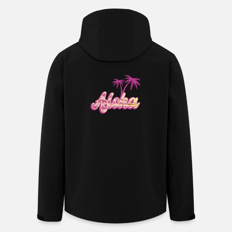 Aloha Palme - Recycelte Männer Softshell-Jacke von Stanley/Stella - Schwarz