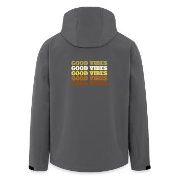 Good Vibes - Recycelte Männer Softshell-Jacke von Stanley/Stella - Anthrazit - Hinten - AI Model Male 185 light (185cm)