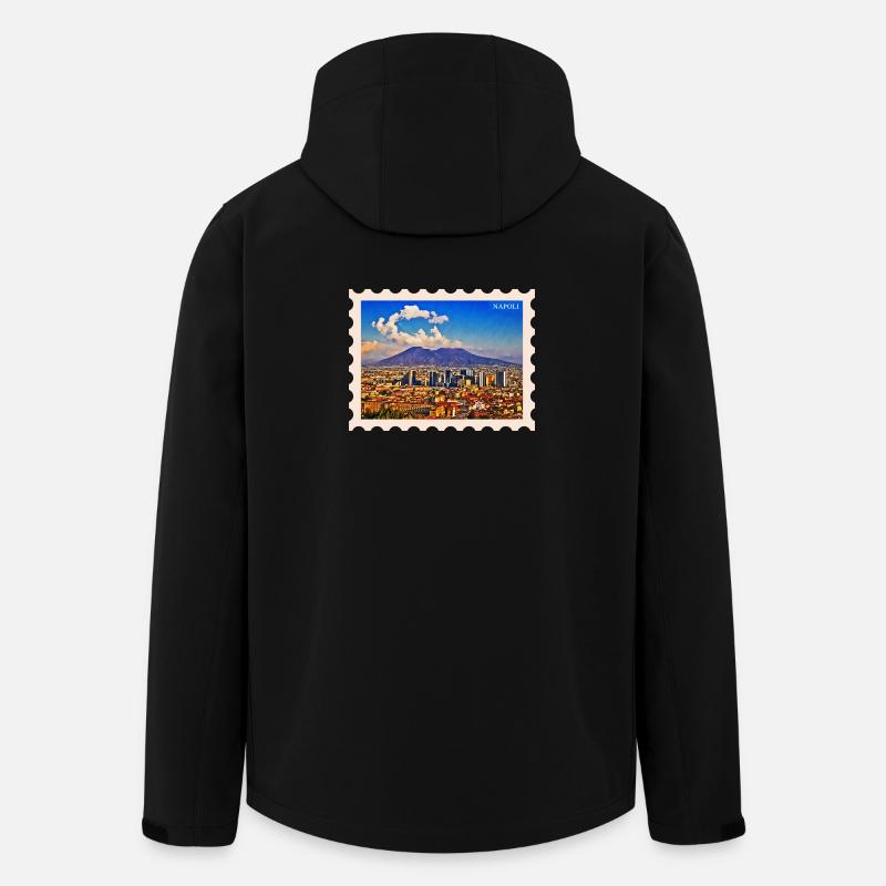 Napoli Skyline Vesuvio - Men’s Recycled Softshell Jacket by Stanley/Stella - black