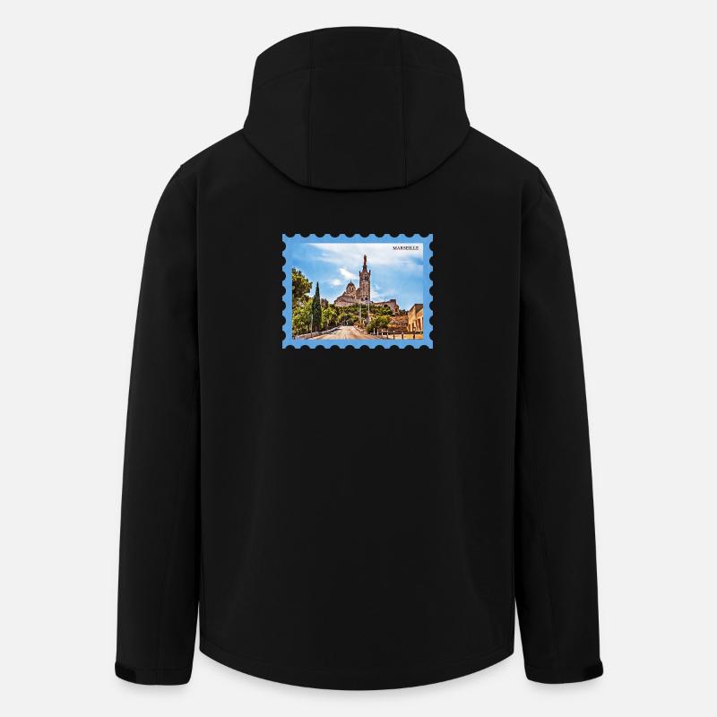 Marseille Basilica Postcard - Men’s Recycled Softshell Jacket by Stanley/Stella - black