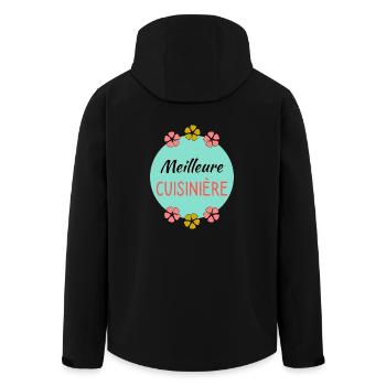 BONNE FÊTE. FÊTE DES MÈRES. FÊTE DES PÈRES. FÊTE - Veste softshell homme en polyester recyclé Stanley/Stella - noir - Dos - AI Model Male 185 light (185cm)