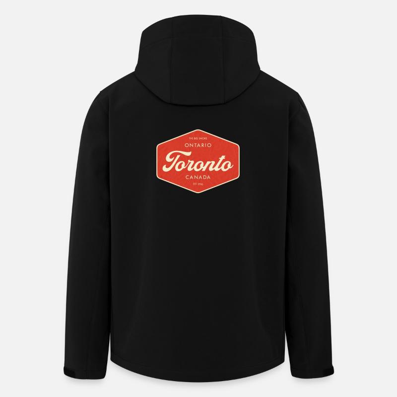 Panneau rétro de Toronto - Veste softshell homme en polyester recyclé Stanley/Stella - noir