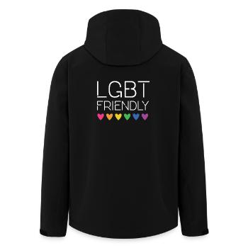 LGBT amical - Veste softshell homme en polyester recyclé Stanley/Stella - noir - Dos - AI Model Male 185 light (185cm)
