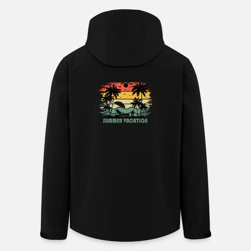 Vacances - Veste softshell homme en polyester recyclé Stanley/Stella - noir