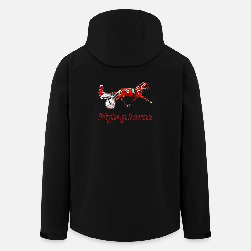 Travare motiv - Softshelljacka herr i återvunnen polyester Stanley/Stella - svart
