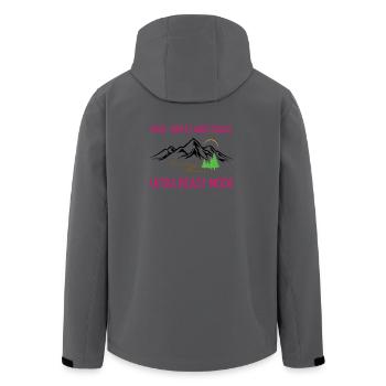 Ultra Running - Schlamm, Schweiß und Trails - Recycelte Männer Softshell-Jacke von Stanley/Stella - Schwarz - Hinten - AI Model Male 185 light (185cm)