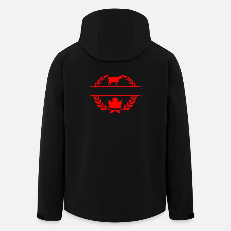 Canada maple leaf cow laurel wreath - Men’s Recycled Softshell Jacket by Stanley/Stella - black