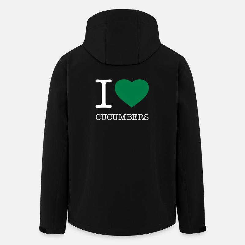 I LOVE CUCUMBERS Gurken - Men’s Recycled Softshell Jacket by Stanley/Stella - black