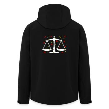 Couleur Balance - Veste softshell homme en polyester recyclé Stanley/Stella - noir - Dos - AI Model Male 185 light (185cm)
