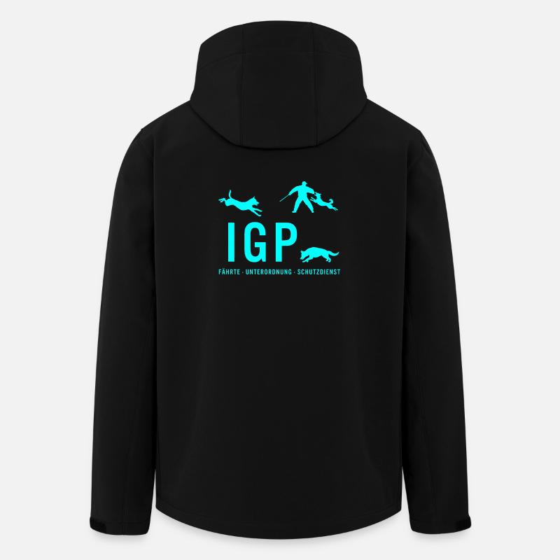 IGP Hundesport - Türkis - Recycelte Männer Softshell-Jacke von Stanley/Stella - Schwarz