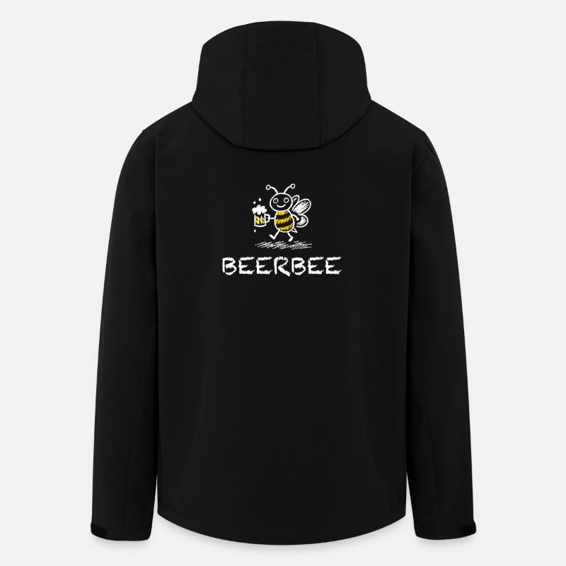 beerbee bier spruch biene lustig biertrinker - Recycelte Männer Softshell-Jacke von Stanley/Stella - Schwarz