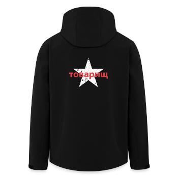 товарищ - Recycelte Männer Softshell-Jacke von Stanley/Stella - Schwarz - Hinten - AI Model Male 185 light (185cm)