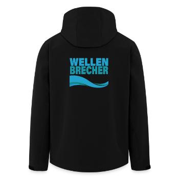 BRISE-LAMES - Veste softshell homme en polyester recyclé Stanley/Stella - noir - Dos - AI Model Male 185 light (185cm)