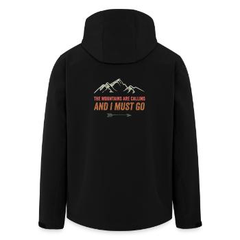 Les montagnes m’appellent et je dois y aller - Veste softshell homme en polyester recyclé Stanley/Stella - noir - Dos - AI Model Male 185 light (185cm)