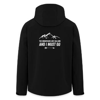 Les montagnes m’appellent et je dois y aller - Veste softshell homme en polyester recyclé Stanley/Stella - noir - Dos - AI Model Male 185 light (185cm)