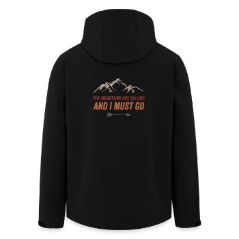 Les montagnes m’appellent et je dois y aller - Veste softshell homme en polyester recyclé Stanley/Stella - noir - Dos - AI Model Male 185 light (185cm)