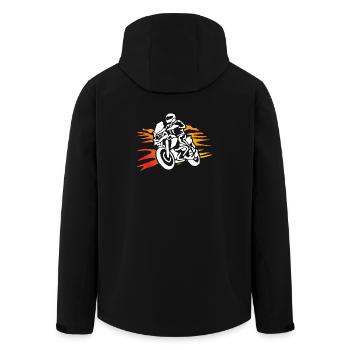 Biker Shirt Motorcyclist - Men’s Recycled Softshell Jacket by Stanley/Stella - black - Back - AI Model Male 185 light (185cm)