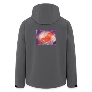 Mystical red bat in watercolor style - Men’s Recycled Softshell Jacket by Stanley/Stella - black - Back - AI Model Male 185 light (185cm)
