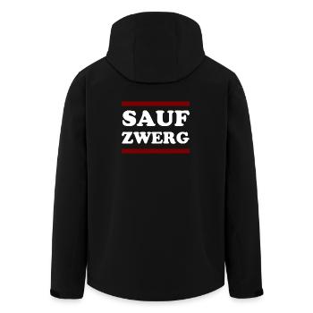 Saufzwerg Party Outfit Malle Kirmes JGA - Recycelte Männer Softshell-Jacke von Stanley/Stella - Schwarz - Hinten - AI Model Male 185 light (185cm)