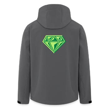 Diamant (Edelstein / Brillant / Symbol / Gre / 2C) - Recycelte Männer Softshell-Jacke von Stanley/Stella - Schwarz - Hinten - AI Model Male 185 light (185cm)
