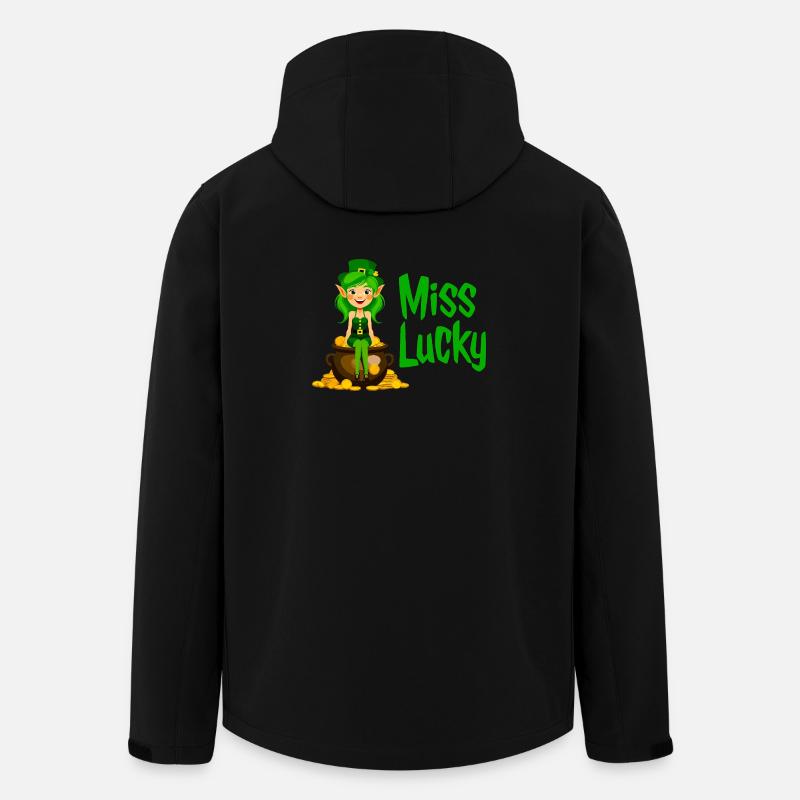 Mlle Lucky Leprechaun - Veste softshell homme en polyester recyclé Stanley/Stella - noir