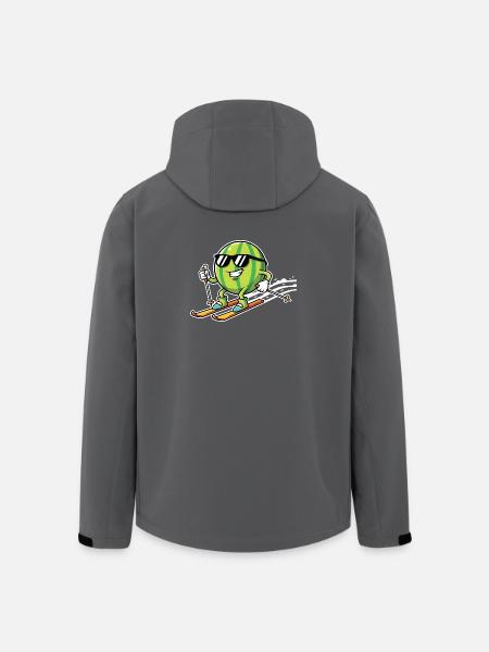Watermelon on skis with sunglasses - Men’s Recycled Softshell Jacket by Stanley/Stella - black