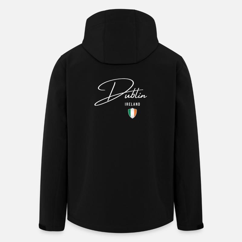 Dublin Irlande, design élégant Dublin - Veste softshell homme en polyester recyclé Stanley/Stella - noir