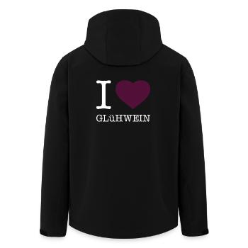 J’adore le vin chaud - Veste softshell homme en polyester recyclé Stanley/Stella - noir - Dos - AI Model Male 185 light (185cm)