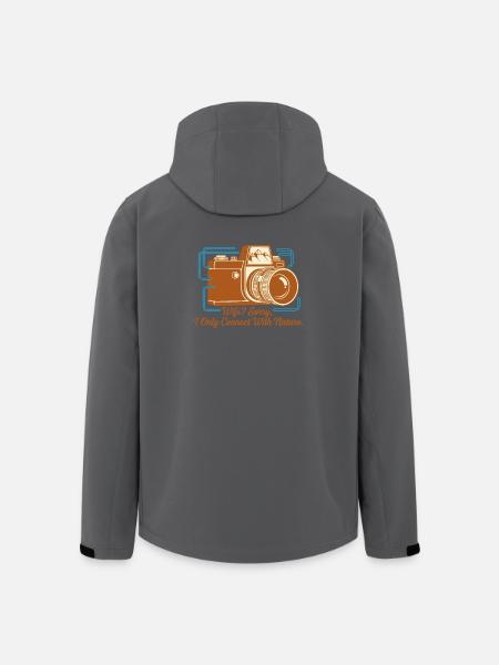 Nature instead of Wi-Fi - Men’s Recycled Softshell Jacket by Stanley/Stella - black