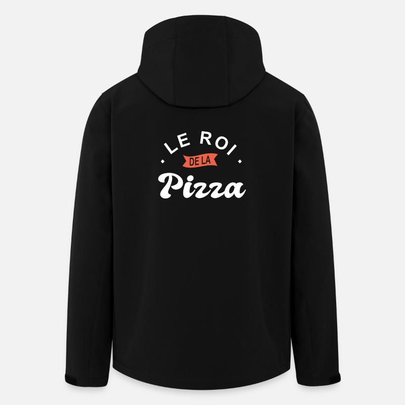 King of Pizza Personalisiertes Pizzageschenk - Recycelte Männer Softshell-Jacke von Stanley/Stella - Schwarz
