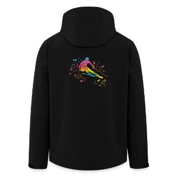 Ski alpin Sports d’hiver Ski nordique - Veste softshell homme en polyester recyclé Stanley/Stella - noir - Dos - AI Model Male 185 light (185cm)