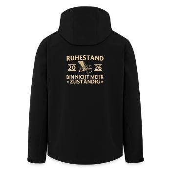 Retirement 2026 Deck Chair - No longer responsible - Men’s Recycled Softshell Jacket by Stanley/Stella - black - Back - AI Model Male 185 light (185cm)