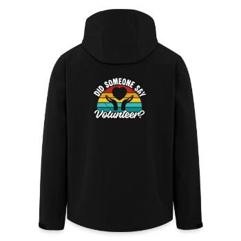 Reconnaissance des bénévoles Quelqu’un a-t-il dit bénévole - Veste softshell homme en polyester recyclé Stanley/Stella - noir - Dos - AI Model Male 185 light (185cm)