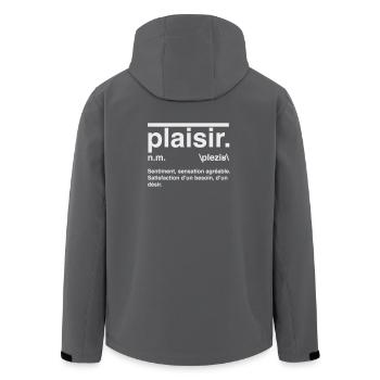 Pleasure Definition Dictionary Style - Recycelte Männer Softshell-Jacke von Stanley/Stella - Anthrazit - Hinten - AI Model Male 185 light (185cm)