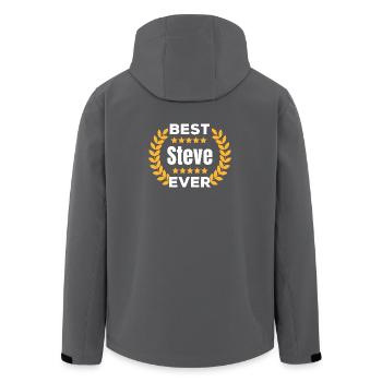 Meilleur cadeau de nom de légende Steve de tous les temps - Veste softshell homme en polyester recyclé Stanley/Stella - noir - Dos - AI Model Male 185 light (185cm)